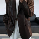Sarah | Lederblazer mit Taschen und Detail Zendoo.de