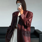 Sarah | Lederblazer mit Taschen und Detail Zendoo.de