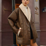 Emma | Kunstlederjacke mit Fleece-Innenseite und Gürtel Zendoo.de