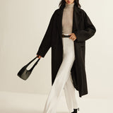 Sophia | Schwarzer klassischer Trenchcoat