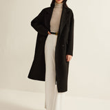 Sophia | Schwarzer klassischer Trenchcoat
