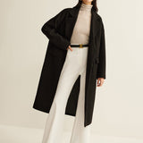 Sophia | Schwarzer klassischer Trenchcoat