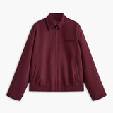 Elena | Minimalistische Jacke in Burgunderrot – Eleganz trifft Vielseitigkeit