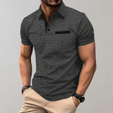 Liam | Waffelstrick-Poloshirt mit auffälliger Kontrastfarbe
