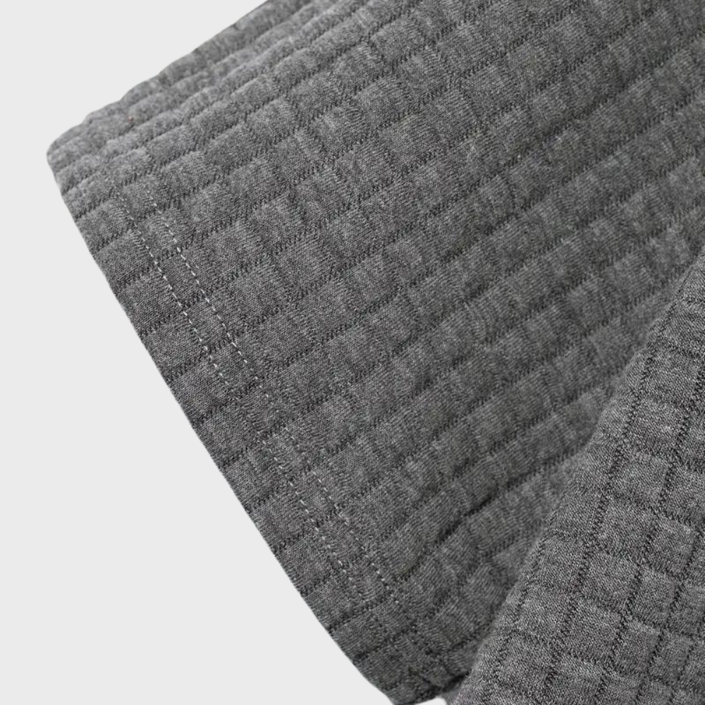 Liam | Waffelstrick-Poloshirt mit auffälliger Kontrastfarbe