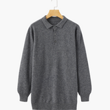 Bennett | Luxuriöser Herren Kaschmirpullover mit Polokragen & Knopfleiste