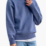 Andrew | Cozy Herren Strickpullover aus Wolle mit Polokragen