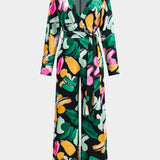 Amira | Langer Jumpsuit mit abstraktem Print