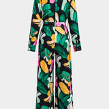 Amira | Langer Jumpsuit mit abstraktem Print
