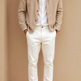 Lorenzo – Minimalistische Herren-Hemdjacke in Beige
