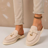 Elegante Beige Loafers mit Goldenen Akzenten – Stilvoll und Komfortabel