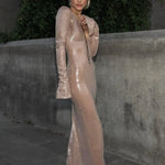 Olivia | Beiges Kleid Zendoo.de