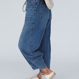 Weit geschnittene Jeans mit Kordelzug – Bequeme Damenjeans im Casual-Look