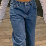 Low Waist Baggy Jeans – Blaue 90er-Jahre Jeans mit weiter Passform
