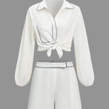 Lina | Elegantes Zweiteiler-Set mit Kontrastdetails