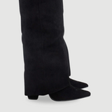 Evy | Elegante Damenstiefel aus hochwertigem Suede mit goldenen Akzenten