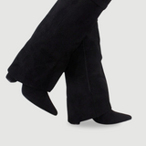 Evy | Elegante Damenstiefel aus hochwertigem Suede mit goldenen Akzenten