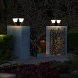 Solarbetriebene LED-Außenlampe mit geometrischem Design