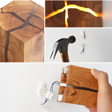 Rustikale Holz Wandleuchte – Moderne LED Wandlampe im Natur Design