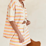 Pauline | Zweiteiliges Strick-Set mit Hemd & Shorts