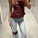 Mia | Rotes Top in Burgunder Zendoo.de