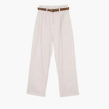 Ava | Plissiert High-Waist Baggy-Hosen mit Gürtel