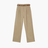 Ava | Plissiert High-Waist Baggy-Hosen mit Gürtel