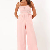 Laura | Eleganter Ärmelloser Jumpsuit mit Weiten Beinen für Frauen