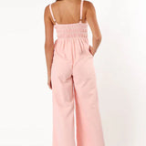 Laura | Eleganter Ärmelloser Jumpsuit mit Weiten Beinen für Frauen