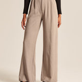 Elegante Wide-Leg Hose in Beige – Minimalistischer Stil für jeden Anlass