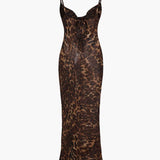 Theresia | Durchsehen Leopard-Maxikleid – Wild & Verführerisch