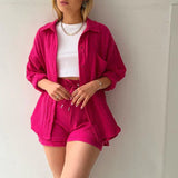 Lässiges 2-Teiler Damen Set – Oversize Hemd & Shorts aus Musselin | Zendoo.de