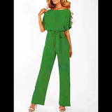 Eleganter Jumpsuit mit Taillengürtel – Figurbetont & Stilvoll