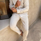 Herren Sommer-Set aus Leinen – Hemd & Hose im entspannten Resort-Stil