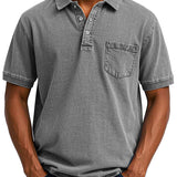 Vintage Polo Shirt mit Brusttasche – Lässiger Herren Style