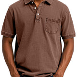 Vintage Polo Shirt mit Brusttasche – Lässiger Herren Style