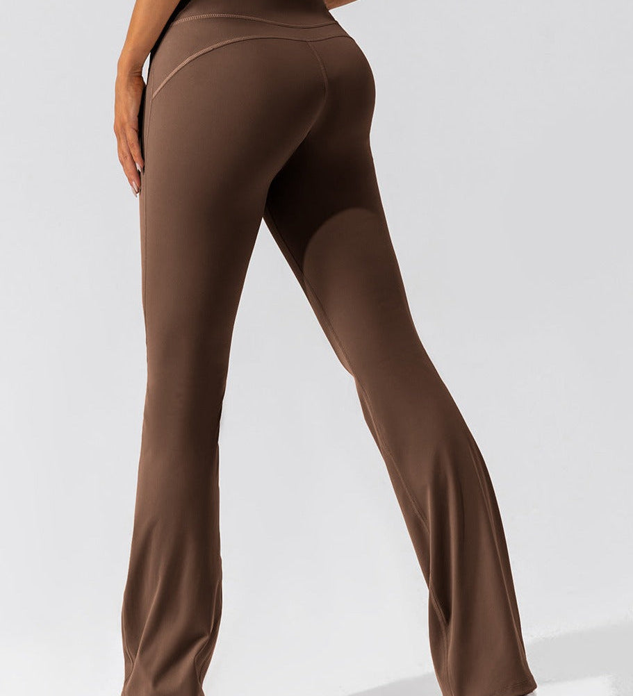 Elora | High-Waist Flare Leggings mit Crossover-Bund