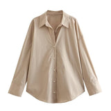 Satin-Style Damenbluse mit Knopfleiste – Elegant, Fließend & Zeitlos