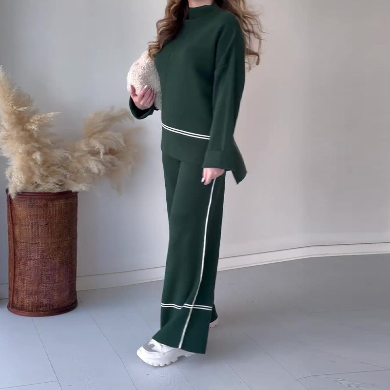 Elegantes Zweiteiler Set mit Pullover und Hose – Moderner Freizeitlook