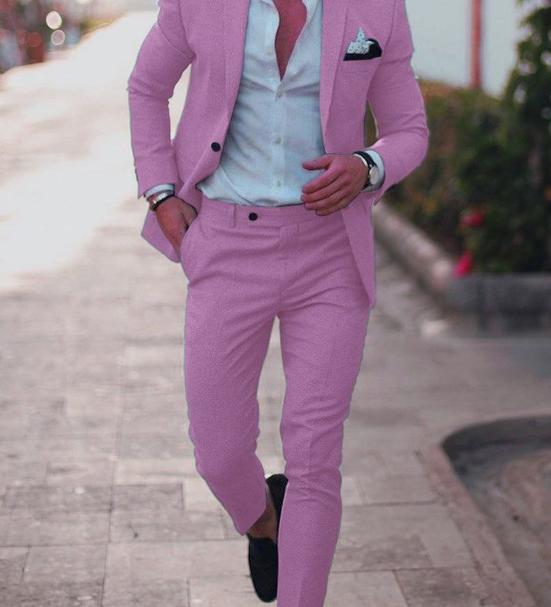 Eleganter Herrenanzug Zweiteilig – Schmal geschnittenes Sakko mit Hose für Business und besondere Anlässe