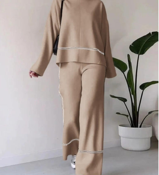 Elegantes Zweiteiler Set mit Pullover und Hose – Moderner Freizeitlook