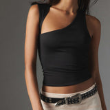 Odilia | Chic Ein-Schulter-Ausschnitt Tank Top