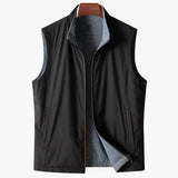 Luka | Schlank geschnittene Bodywarmer Schwarze Zip up Weste