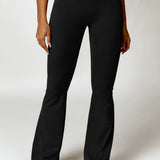 Elena | High-Waist Bootcut Leggings mit Taschen