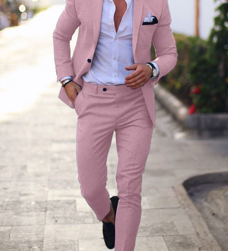 Eleganter Herrenanzug Zweiteilig – Schmal geschnittenes Sakko mit Hose für Business und besondere Anlässe