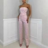 Strapsloser Denim Jumpsuit – Eleganter Einteiler mit figurbetontem Schnitt
