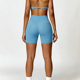 Iliane | Einfarbige Nahtlose Fitness-Shorts