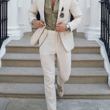 Eleganter Herrenanzug Zweiteilig – Schmal geschnittenes Sakko mit Hose für Business und besondere Anlässe