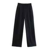 Klassische Wide-Leg Hose mit hohem Bund für stilvolle Outfits