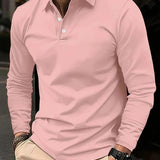 Langarm Poloshirt Herren – Stilvolles Freizeitshirt mit Knopfleiste